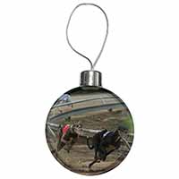 Greyhound Dog Racing Christmas Bauble