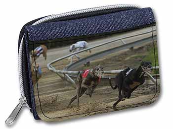 Greyhound Dog Racing Unisex Denim Purse Wallet
