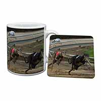 Greyhound Dog Racing Mug and Coaster Set