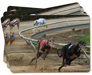 Greyhound Dog Racing Picture Placemats in Gift Box