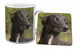 Greyhound Dog Mug and Coaster Set