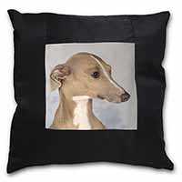 Greyhound Dog Black Satin Feel Scatter Cushion - Advanta Group®