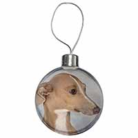Greyhound Dog Christmas Tree Bauble with full colour print as shown - Advanta Gr
