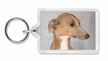 Greyhound Dog Photo Keyring printed full colour