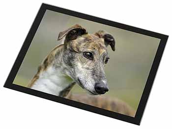 Greyhound Dog Black Rim High Quality Glass Placemat