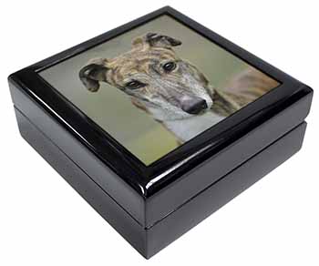 Brindle Greyhound Dog Keepsake/Jewellery Box