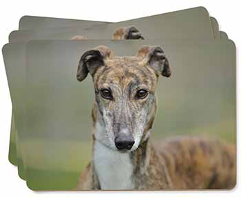 Brindle Greyhound Dog Picture Placemats in Gift Box
