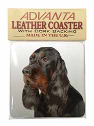 Gordon Setter Dog Single Leather Photo Coaster