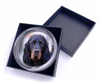 Gordon Setter Dog Glass Paperweight in Gift Box