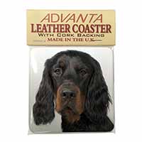 Gordon Setter Single Leather Photo Coaster