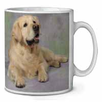 Gold Golden Retriever Ceramic 10oz Coffee Mug/Tea Cup Printed Full Colour - Advanta Group®