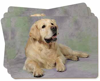 Gold Golden Retriever Picture Placemats in Gift Box