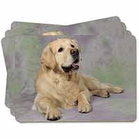 Gold Golden Retriever Picture Placemats in Gift Box