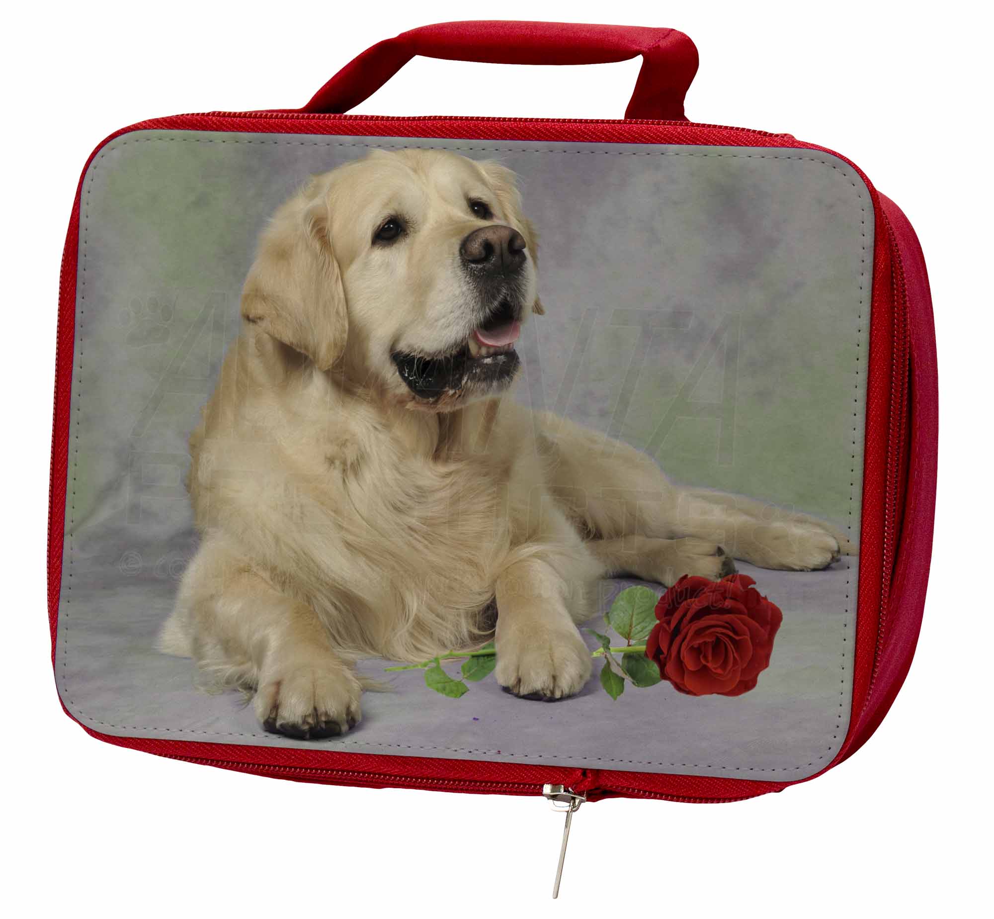 Golden Retriever with Red Rose Insulated Red School AD-GR2RLBR Lunch Box/Picnic, AD-GR2RLBR School 4df366 Golden Retriever with Red Rose Insulated Red School AD-GR2RLBR Lunch Box/Picnic, AD-GR2RLBR School 4df366