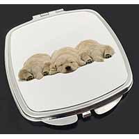 Golden Retriever Puppies Make-Up Compact Mirror