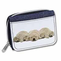 Golden Retriever Puppies Unisex Denim Purse Wallet