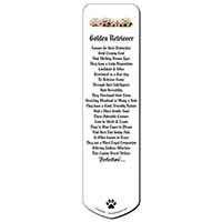 Five Golden Retriever Puppy Dogs Bookmark, Book mark, Printed full colour