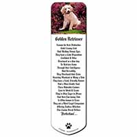 Golden Retriever Puppy Bookmark, Book mark, Printed full colour