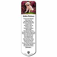 Golden Retriever Puppy Bookmark, Book mark, Printed full colour