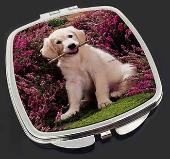 Golden Retriever Puppy Make-Up Compact Mirror