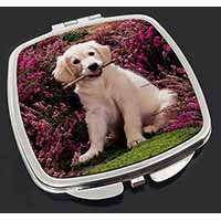 Golden Retriever Puppy Make-Up Compact Mirror