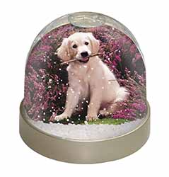 Golden Retriever Puppy Snow Globe Photo Waterball