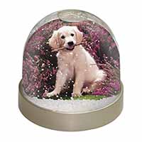 Golden Retriever Puppy Snow Globe Photo Waterball