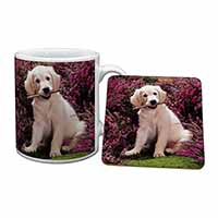 Golden Retriever Puppy Mug and Coaster Set