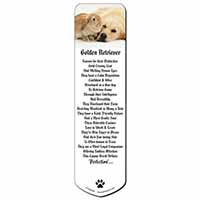 Golden Retriever and Rabbit Bookmark, Book mark, Printed full colour