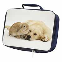 Golden Retriever and Rabbit Navy Insulated School Lunch Box/Picnic Bag