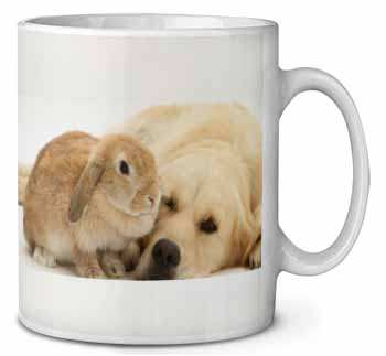 Golden Retriever and Rabbit Ceramic Coffee Mug/Tea Cup