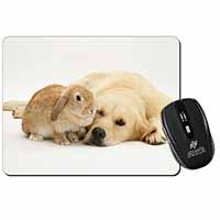 Golden Retriever and Rabbit Computer Mouse Mat