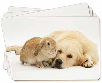 Golden Retriever and Rabbit Picture Placemats in Gift Box