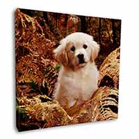 Golden Retriever Puppy Square Canvas 12"x12" Wall Art Picture Print