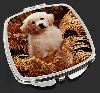 Golden Retriever Puppy Make-Up Compact Mirror