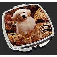 Golden Retriever Puppy Make-Up Compact Mirror