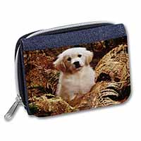 Golden Retriever Puppy Unisex Denim Purse Wallet