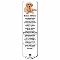Golden Retriever Puppy Dog Bookmark, Book mark, Printed full colour