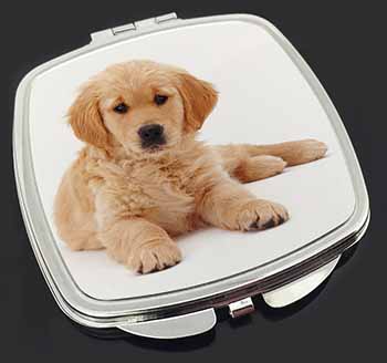 Golden Retriever Puppy Dog Make-Up Compact Mirror