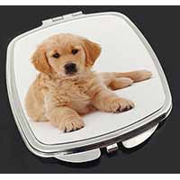 Golden Retriever Puppy Dog Make-Up Compact Mirror