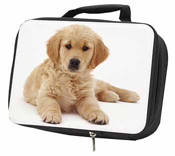 Golden Retriever Puppy Dog Black Insulated School Lunch Box/Picnic Bag