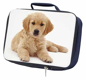 Golden Retriever Puppy Dog Navy Insulated School Lunch Box/Picnic Bag