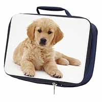 Golden Retriever Puppy Dog Navy Insulated School Lunch Box/Picnic Bag