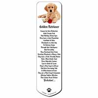 Golden Retriever Dog with Rose Bookmark, Book mark, Printed full colour