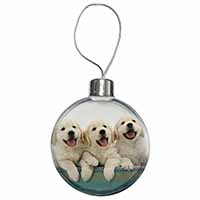 Golden Retriever Puppies Christmas Bauble