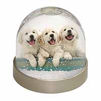 Golden Retriever Puppies Snow Globe Photo Waterball