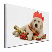 Christmas Golden Retriever Canvas X-Large 30"x20" Wall Art Print