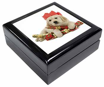 Christmas Golden Retriever Keepsake/Jewellery Box