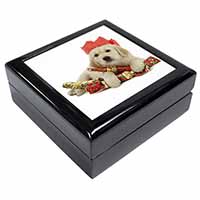 Christmas Golden Retriever Keepsake/Jewellery Box