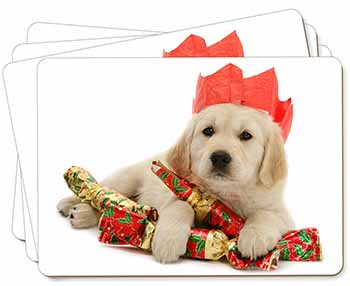 Christmas Golden Retriever Picture Placemats in Gift Box